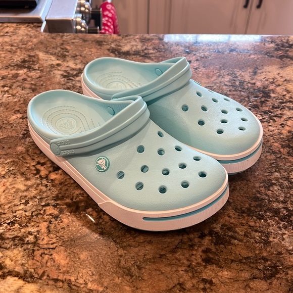tropical teal crocs